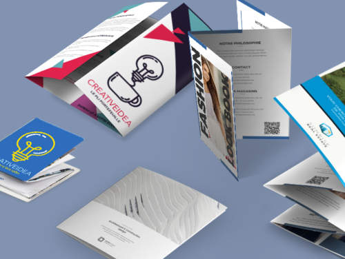 depliants entreprise pli original
